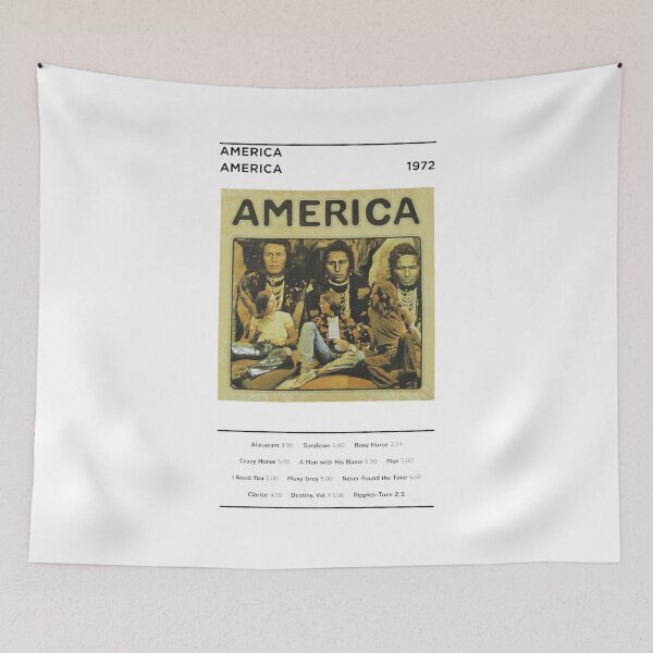 Item preview, America Band 1972 Album Tracklist Poster Art designed and sold by JOHNICKLIN.