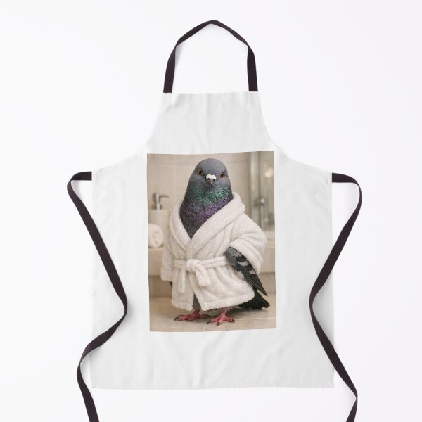 Item preview, City Pigeon White Bathrobe designed and sold by Sillytoe.