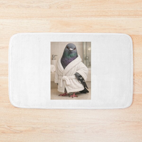 Item preview, City Pigeon White Bathrobe designed and sold by Sillytoe.