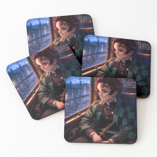 Item preview, Tanjiro Kamado Demon Slayer Rainy Night Train Journey designed and sold by SolenneAzur.