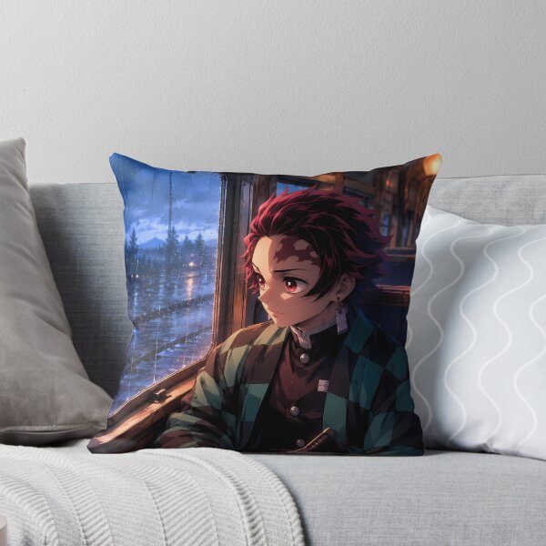 Item preview, Tanjiro Kamado Demon Slayer Rainy Night Train Journey designed and sold by SolenneAzur.