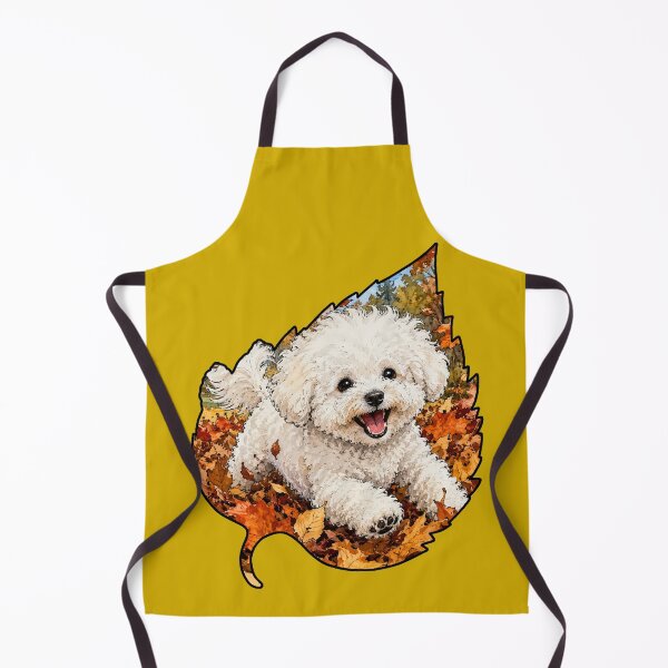 Item preview, Fall Bichon Frise Dog Playing In Autumn Leaves designed and sold by Lion and Lamb Design.