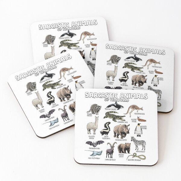 Item preview, Sarcastic Animals of the World Funny Animal Names designed and sold by Mind-Drift.