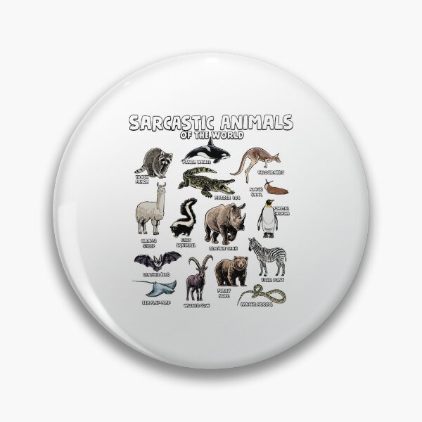 Item preview, Sarcastic Animals of the World Funny Animal Names designed and sold by Mind-Drift.