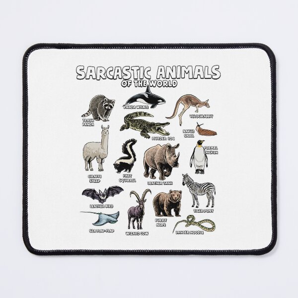 Item preview, Sarcastic Animals of the World Funny Animal Names designed and sold by Mind-Drift.