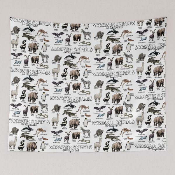 Item preview, Sarcastic Animals of the World Funny Animal Names designed and sold by Mind-Drift.