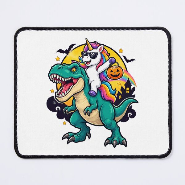 Item preview, Funny Unicorn Riding T Rex Dinosaur Design with Rainbow Party for Kids Boys and Girls designed and sold by PirateCanvas.