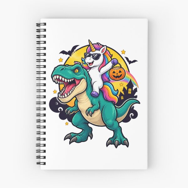 Item preview, Funny Unicorn Riding T Rex Dinosaur Design with Rainbow Party for Kids Boys and Girls designed and sold by PirateCanvas.