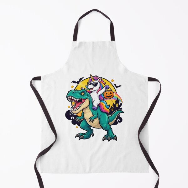 Item preview, Funny Unicorn Riding T Rex Dinosaur Design with Rainbow Party for Kids Boys and Girls designed and sold by PirateCanvas.