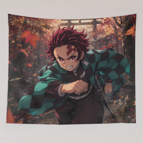 Item preview, Tanjiro Kamado Demon Slayer Autumn Shrine Run designed and sold by SolenneAzur.