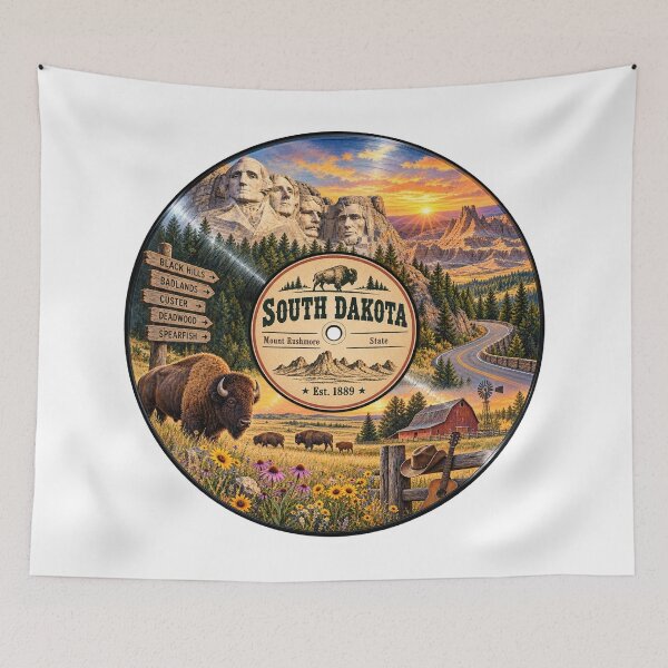Item preview, South Dakota Vinyl Record designed and sold by Whimspired By Paxx.