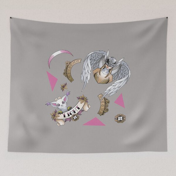 Item preview, Angewomon & Gatomon Light Crest Emblem-23 designed and sold by VivienLiebkow.