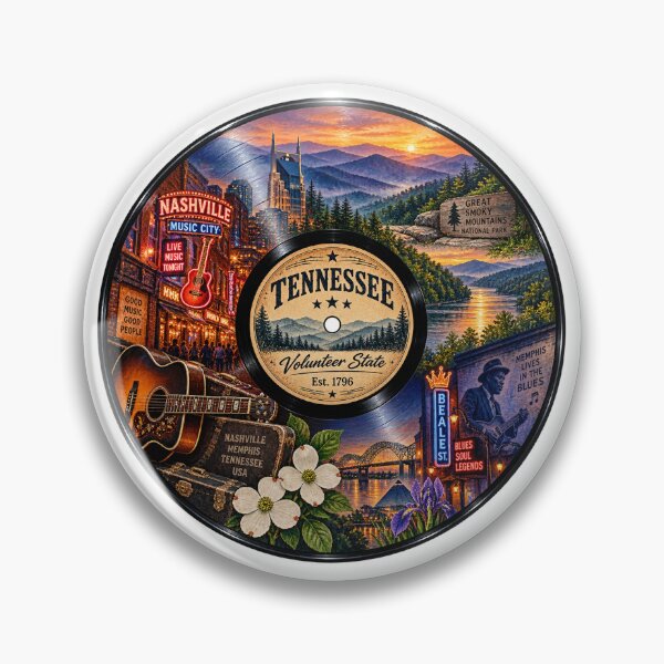 Artikelvorschau, Tennessee Vinyl-Schallplatte entworfen und verkauft von Whimspired By Paxx.