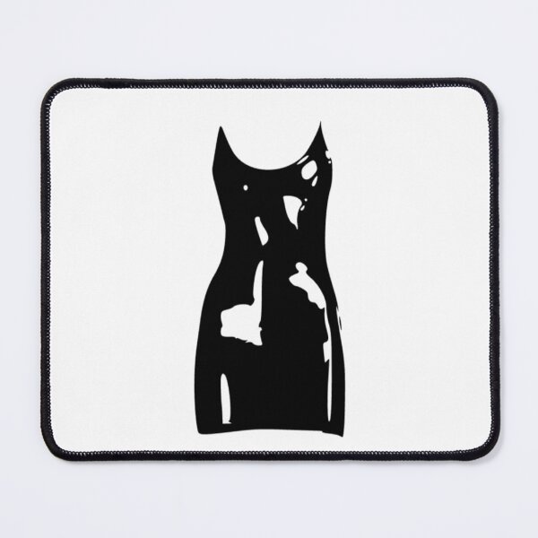 Item preview, Black Latex Dress – Glossy Abstract Fashion Illustration designed and sold by destelloacido.