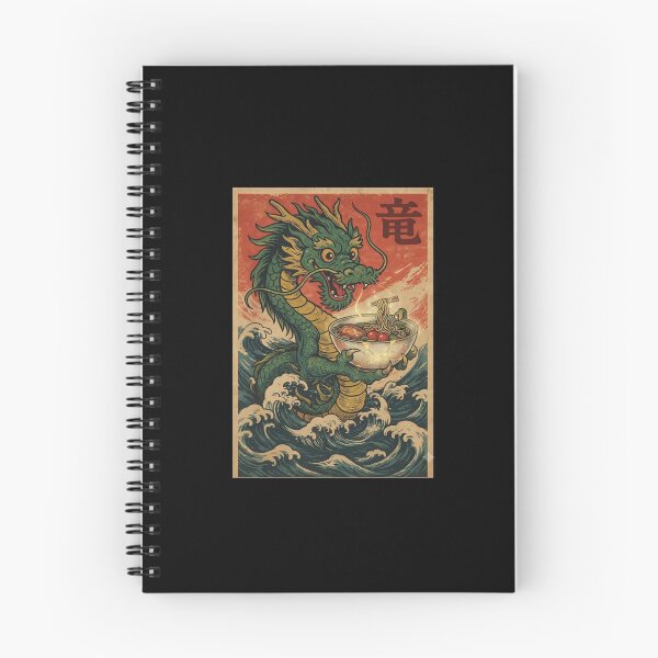 Item preview, Eastern Dragon Ramen Bowl Japanese Vintage Style Design designed and sold by Ostericaimusa.