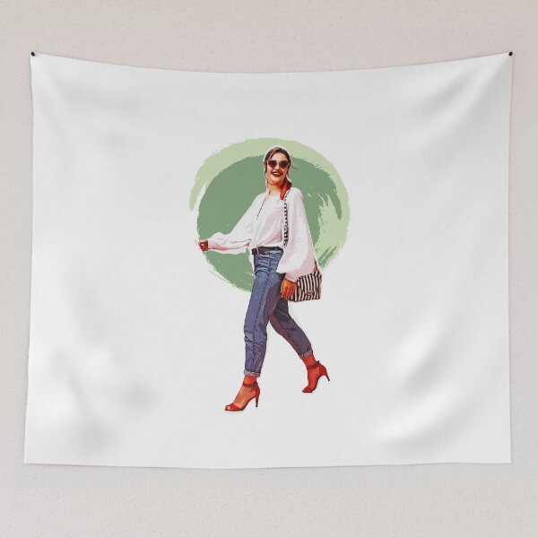 Item preview, Smiling Lady in jeans designed and sold by selviriskaae.