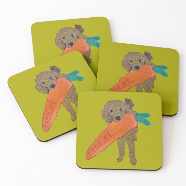 Artikelvorschau, Pharaby mit ihrer Karottenfarbe – Buntstiftzeichnung von Jen entworfen und verkauft von Pharaby Fable's Pup Artist Studio.