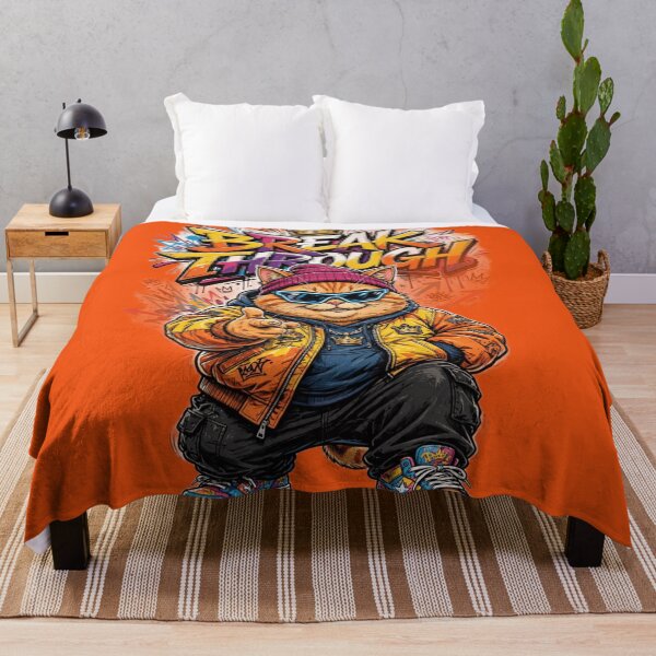 Item preview, Funny Fat Orange Cat Streetwear Graffiti Graphic designed and sold by PlengPoomofArts.