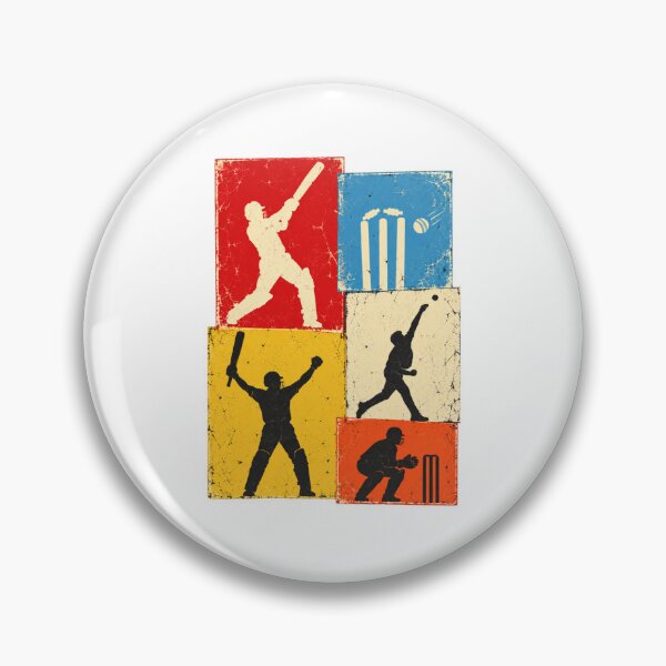 Item preview, Retro Cricket – Vintage Batsman, Bowler & Wicketkeeper designed and sold by Vexa Tees.