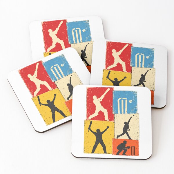 Item preview, Retro Cricket – Vintage Batsman, Bowler & Wicketkeeper designed and sold by Vexa Tees.