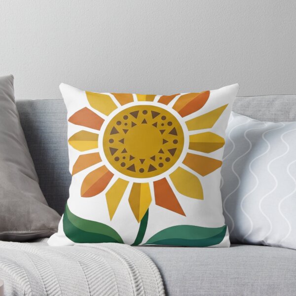 Item preview, Geometric Sunflower – Modern Botanical Art designed and sold by meghnad.