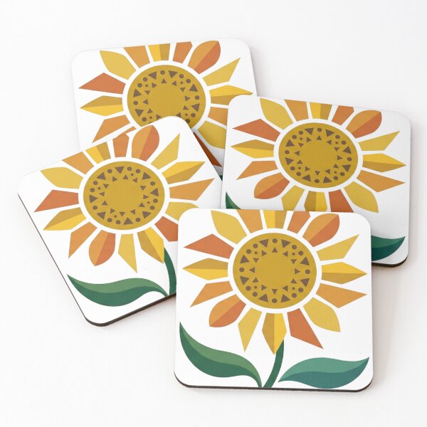 Item preview, Geometric Sunflower – Modern Botanical Art designed and sold by meghnad.
