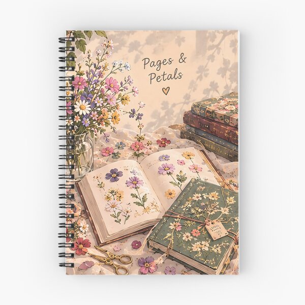 Item preview, Pages & Petals – Book & Pressed Flowers Design designed and sold by KWW SHOP.