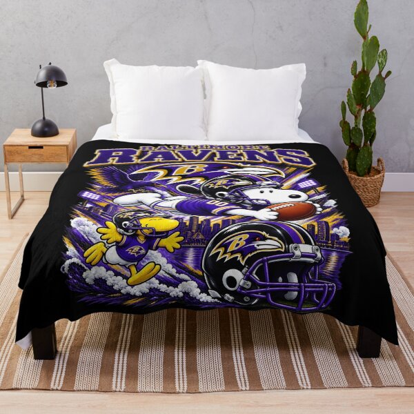 Item preview, Snoopy Baltimore Ravens Dynamic Diving Catch Football Fan designed and sold by CaneufeyCip.