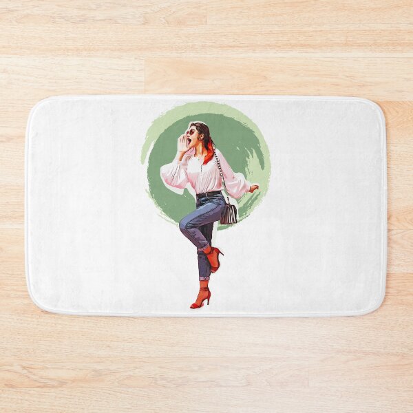Item preview, Stylish girl in white blouse designed and sold by selviriskaae.