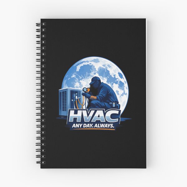 Item preview, HVAC Any Day Always - Night Shift Technician Moon Design designed and sold by FrozenHeat97.