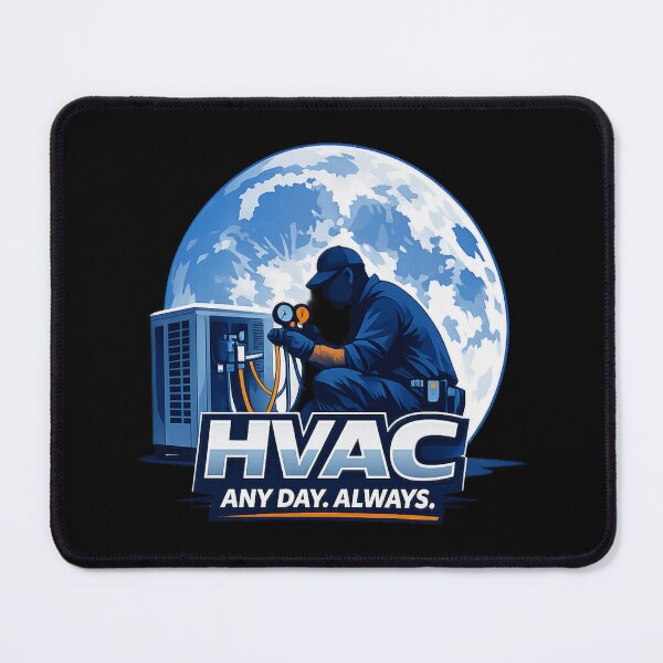 Item preview, HVAC Any Day Always - Night Shift Technician Moon Design designed and sold by FrozenHeat97.