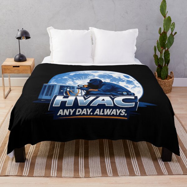 Item preview, HVAC Any Day Always - Night Shift Technician Moon Design designed and sold by FrozenHeat97.