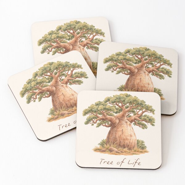 Item preview, Tree of Life Baobab Watercolor designed and sold by mycute-stickers.