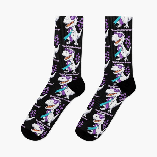 Item preview, T-Rex Dinosaur Suicide Prevention Awareness Ribbon designed and sold by OddPopARt.