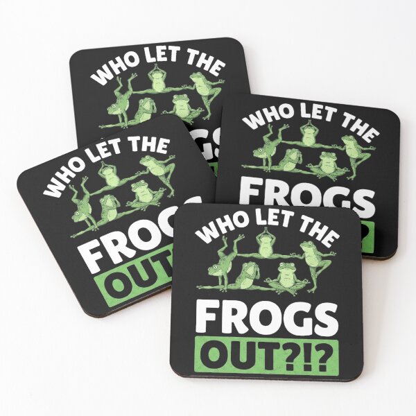 Item preview, Who Let the Frogs Out Funny Amphibian Dance Quote designed and sold by MiALopezArt.