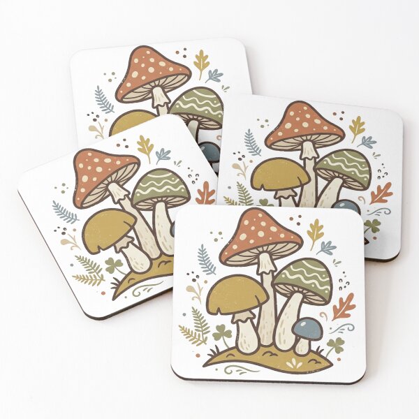 Item preview, Whimsical Mushroom Garden – Folk Art designed and sold by meghnad.