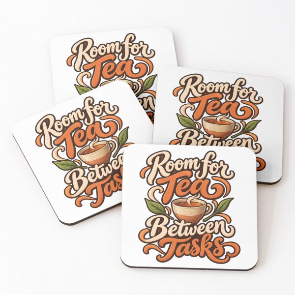 Item preview, Room for Tea Between Tasks Cozy Tea Lettering designed and sold by Bikivuno.