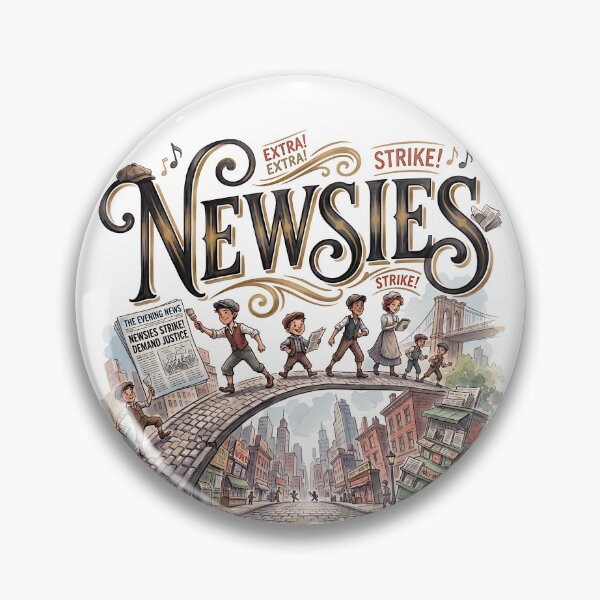 Item preview, Newsies the musical - Whimsical Theater Art designed and sold by Lyric Vault - Rock on.