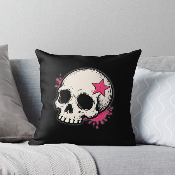 Item preview, Cute Emo Skull with Pink Star designed and sold by stickoala.