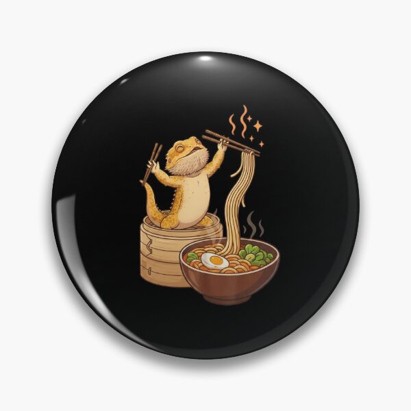 Item preview, Bearded Dragon Cooking Ramen Cute Reptile Foodie Design designed and sold by Ostericaimusa.