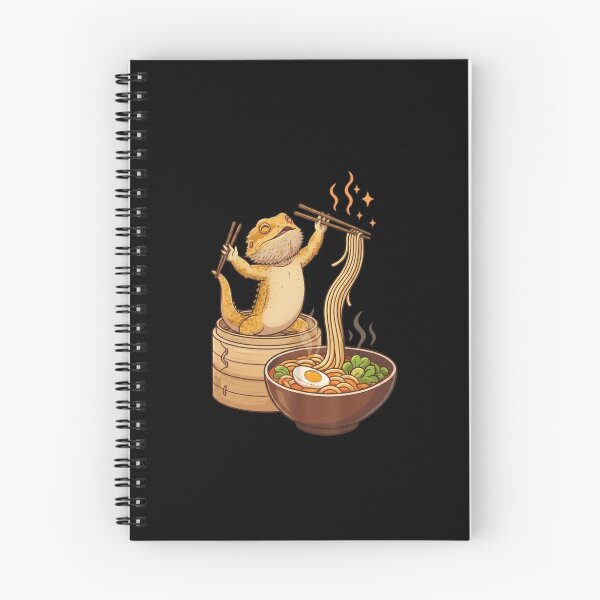 Item preview, Bearded Dragon Cooking Ramen Cute Reptile Foodie Design designed and sold by Ostericaimusa.