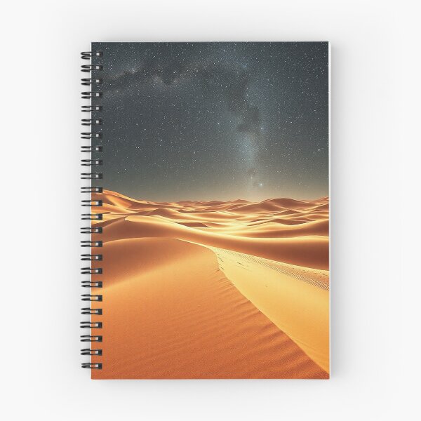 Item preview, Golden Sand Dunes Under Milky Way Galaxy Sky designed and sold by IntelliMindDesigns.