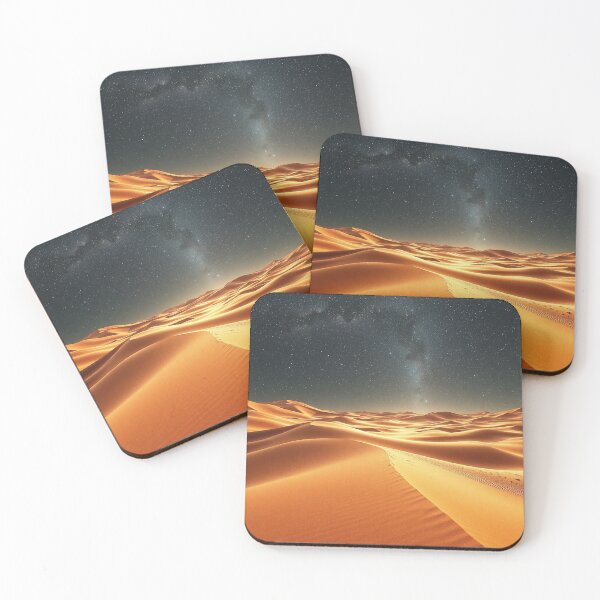 Item preview, Golden Sand Dunes Under Milky Way Galaxy Sky designed and sold by IntelliMindDesigns.
