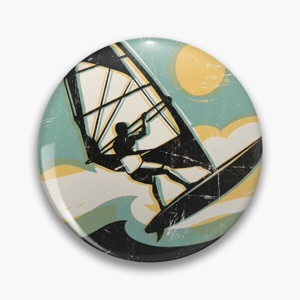 Item preview, Windsurfing Vintage Sunset Ocean Watersports Graphic designed and sold by KiwiRider.
