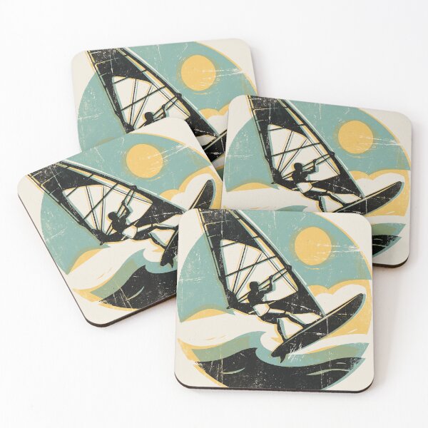 Item preview, Windsurfing Vintage Sunset Ocean Watersports Graphic designed and sold by KiwiRider.