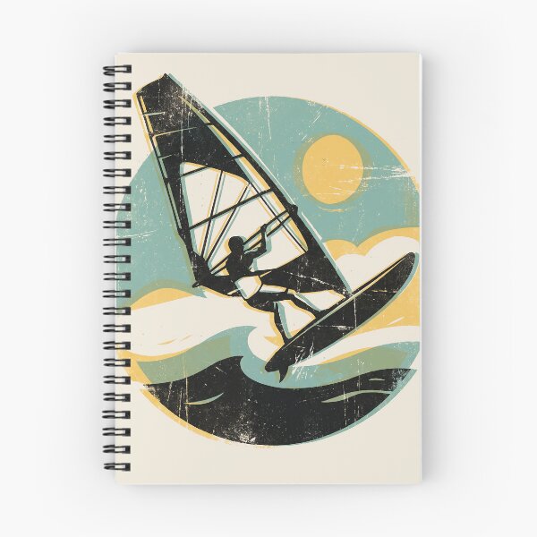 Item preview, Windsurfing Vintage Sunset Ocean Watersports Graphic designed and sold by KiwiRider.