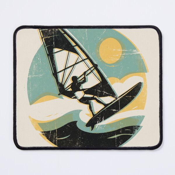 Item preview, Windsurfing Vintage Sunset Ocean Watersports Graphic designed and sold by KiwiRider.