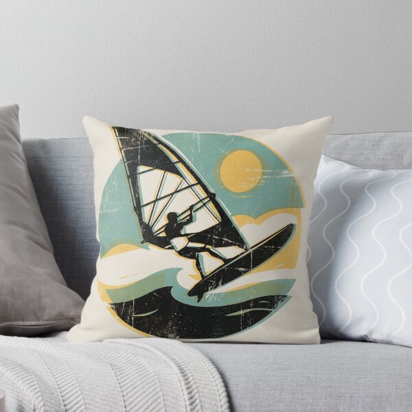 Item preview, Windsurfing Vintage Sunset Ocean Watersports Graphic designed and sold by KiwiRider.