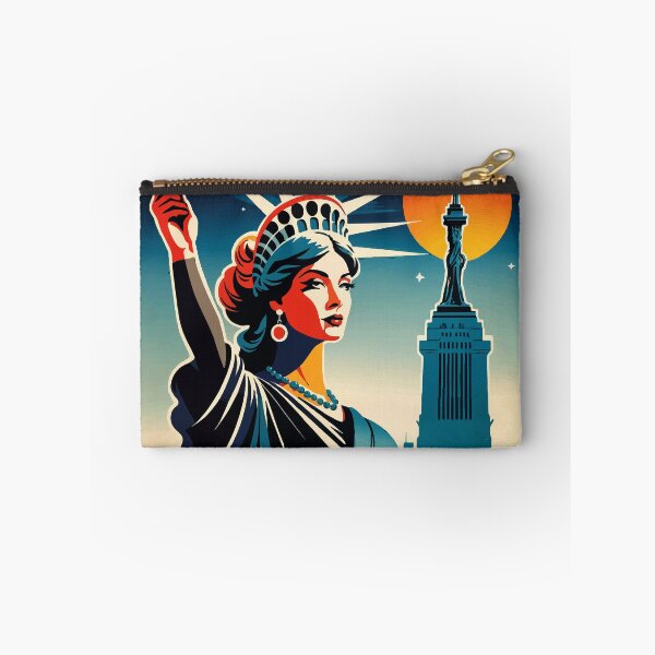 Item preview, Art Deco Statue of Liberty New York Travel Poster designed and sold by ShopieHome.