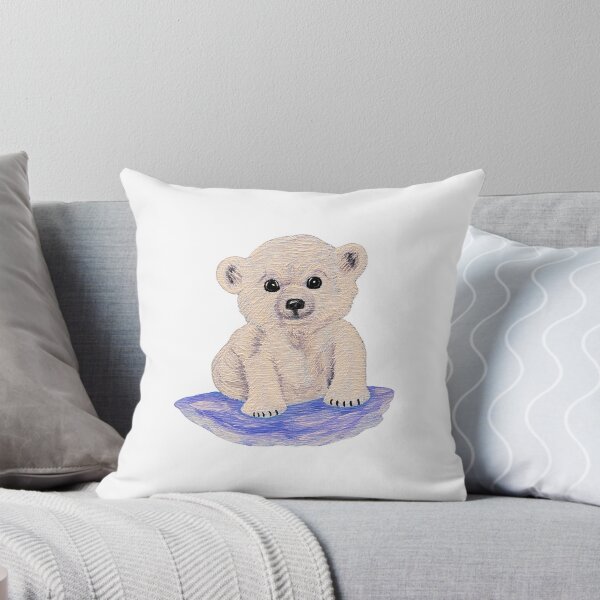 Item preview, Cute Polar Bear Cub Original Art in Acrylic  designed and sold by Chris Zahorcik Art.